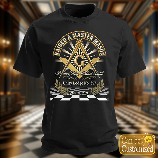 Personalized Master Mason Raising Day T-Shirt
