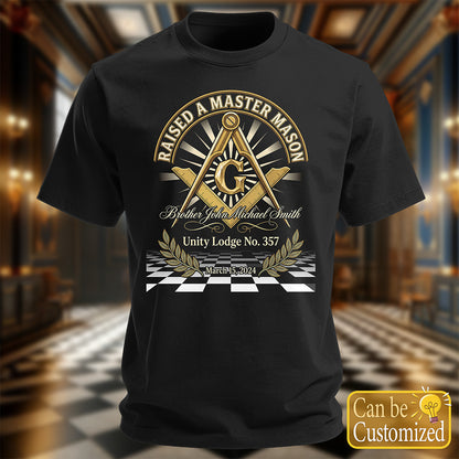 Personalized Master Mason Raising Day T-Shirt