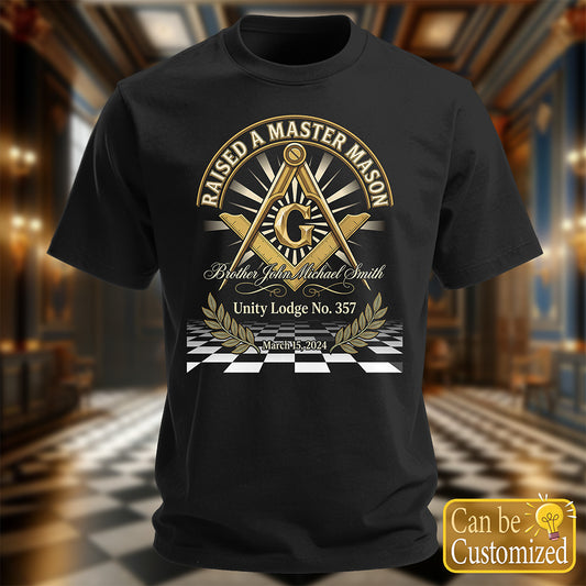 Personalized Master Mason Raising Day T-Shirt