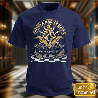 Personalized Master Mason Raising Day T-Shirt
