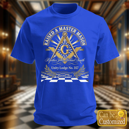 Personalized Master Mason Raising Day T-Shirt