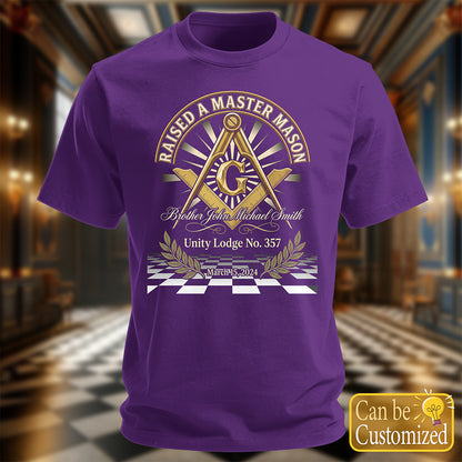 Personalized Master Mason Raising Day T-Shirt