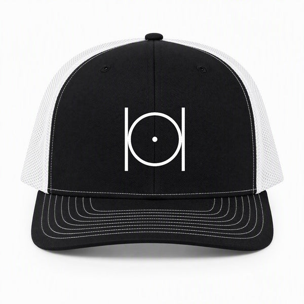 Point Within a Circle Trucker Hat - Embroidered