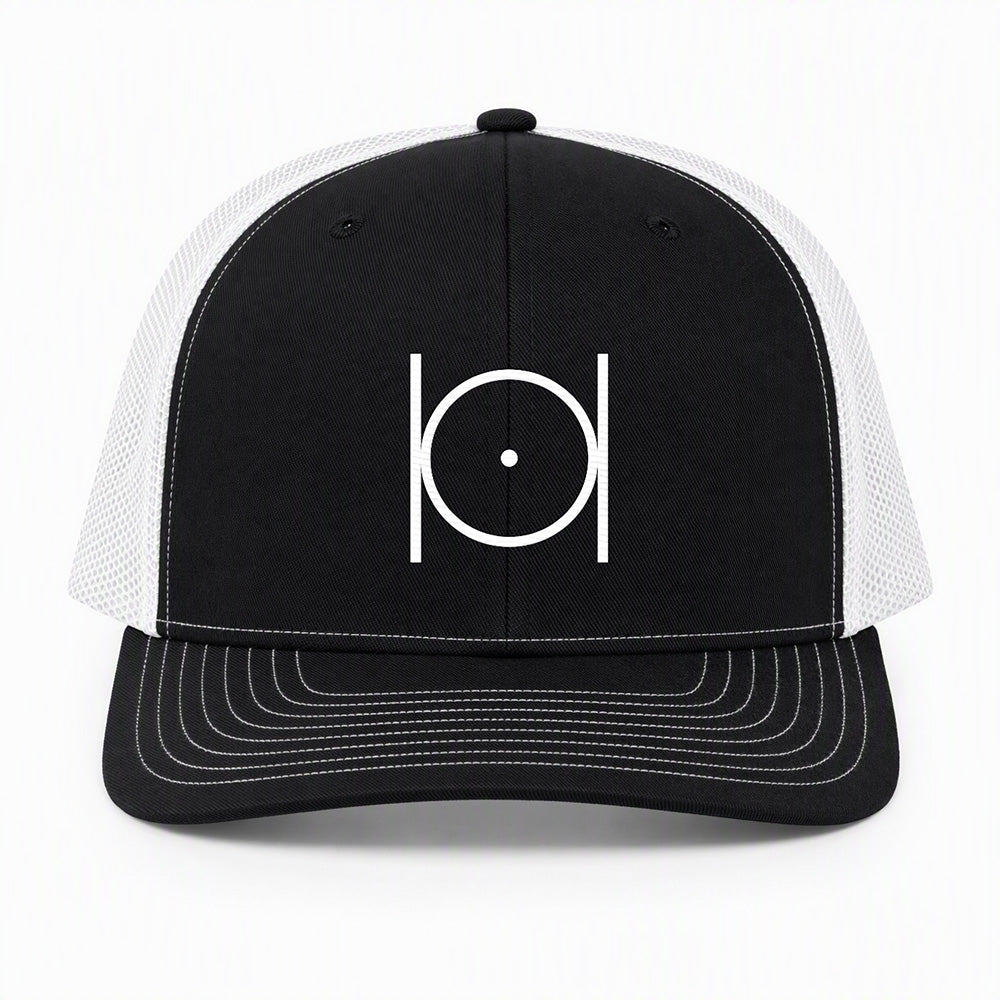 Point Within a Circle Trucker Hat - Embroidered