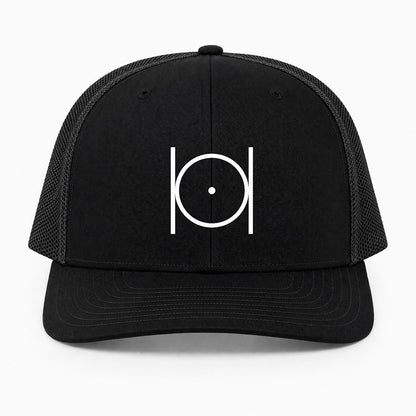 Point Within a Circle Trucker Hat - Embroidered