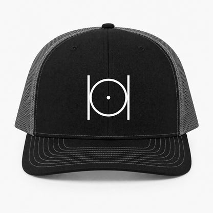 Point Within a Circle Trucker Hat - Embroidered