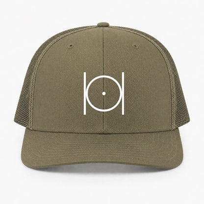 Point Within a Circle Trucker Hat - Embroidered