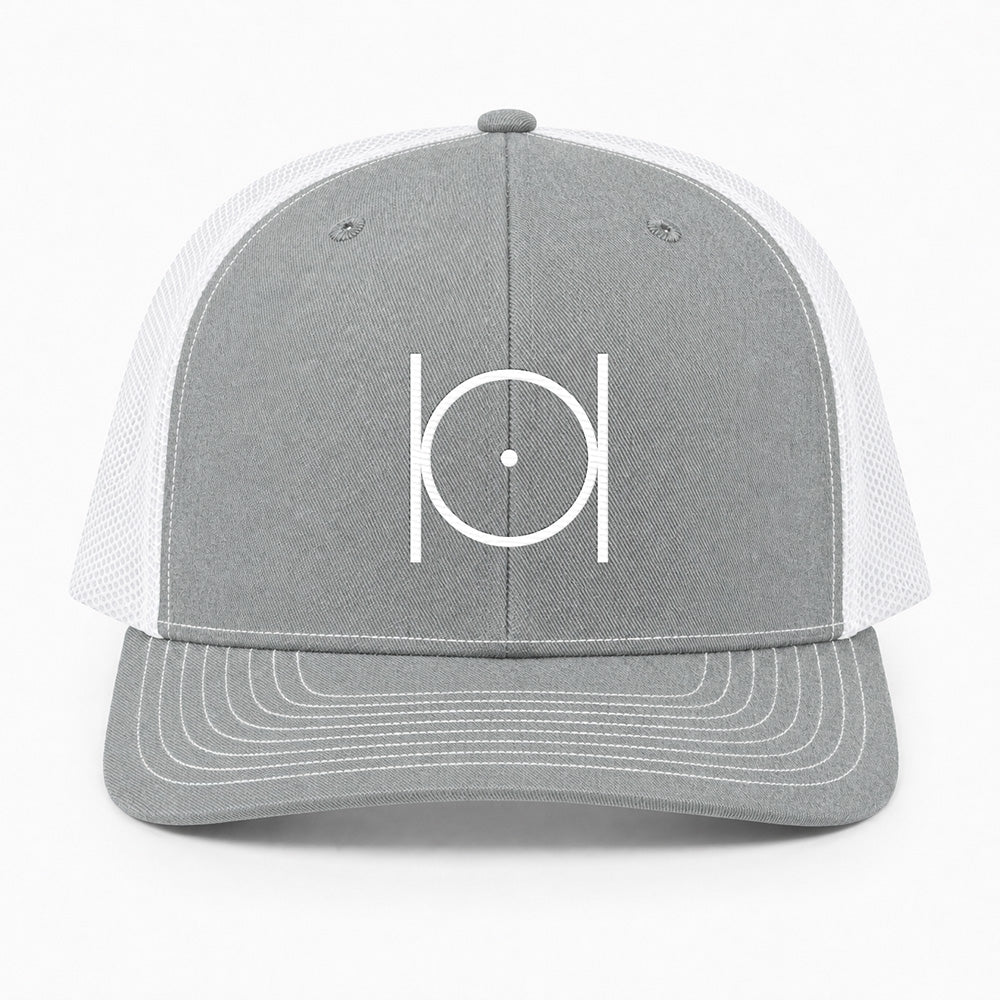 Point Within a Circle Trucker Hat - Embroidered