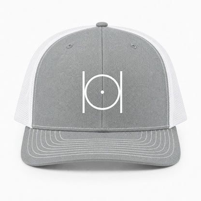 Point Within a Circle Trucker Hat - Embroidered