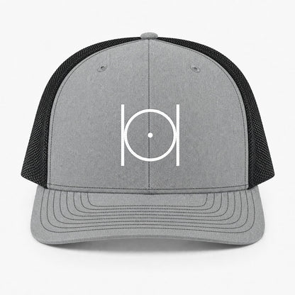 Point Within a Circle Trucker Hat - Embroidered