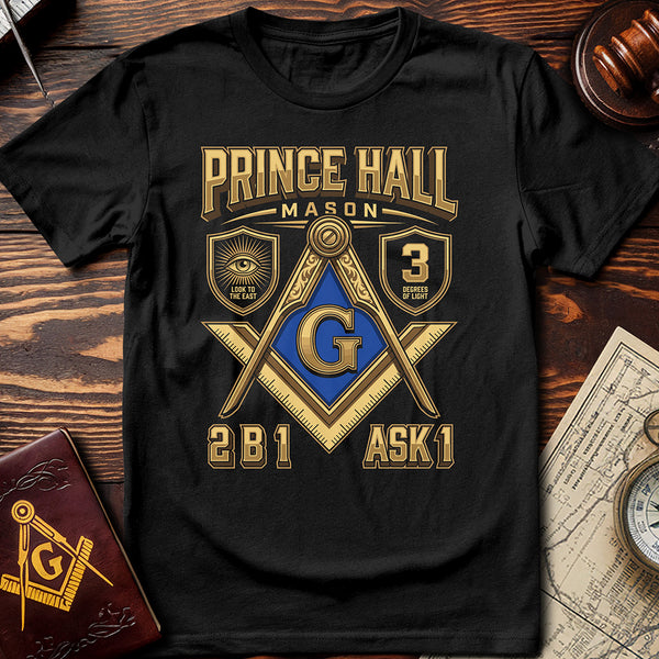 Prince Hall Mason Look To The East 3 Degrees of Light T-Shirt