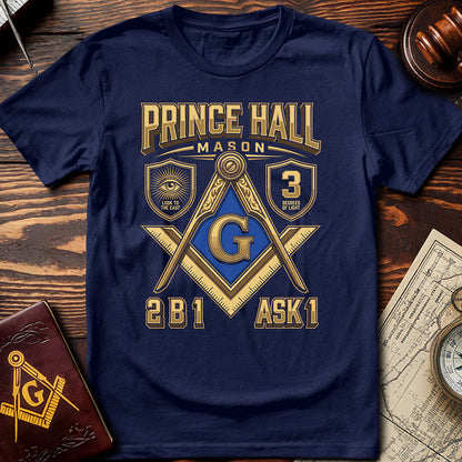 Prince Hall Mason Look To The East 3 Degrees of Light T-Shirt