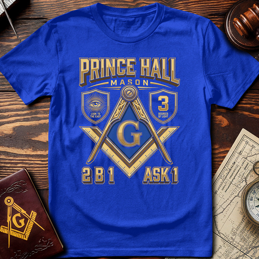Prince Hall Mason Look To The East 3 Degrees of Light T-Shirt