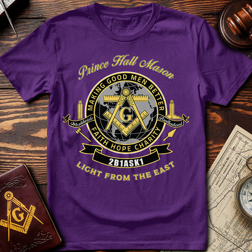 Prince Hall Mason T-Shirt Purple S