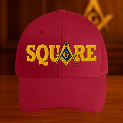 Square Masonic Hat - Embroidered