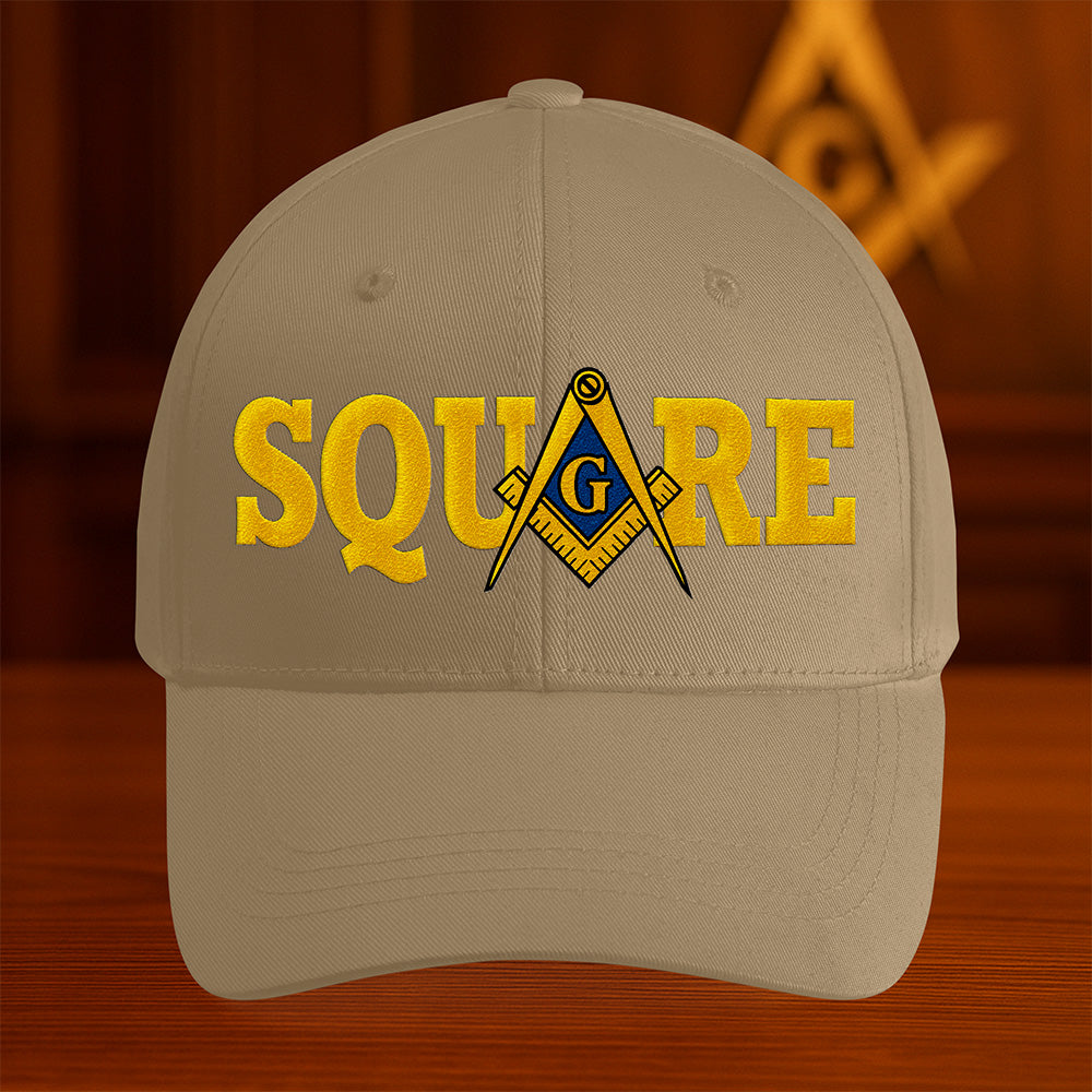 Square Masonic Hat - Embroidered