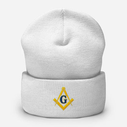 Square and Compass Beanie - Embroidered