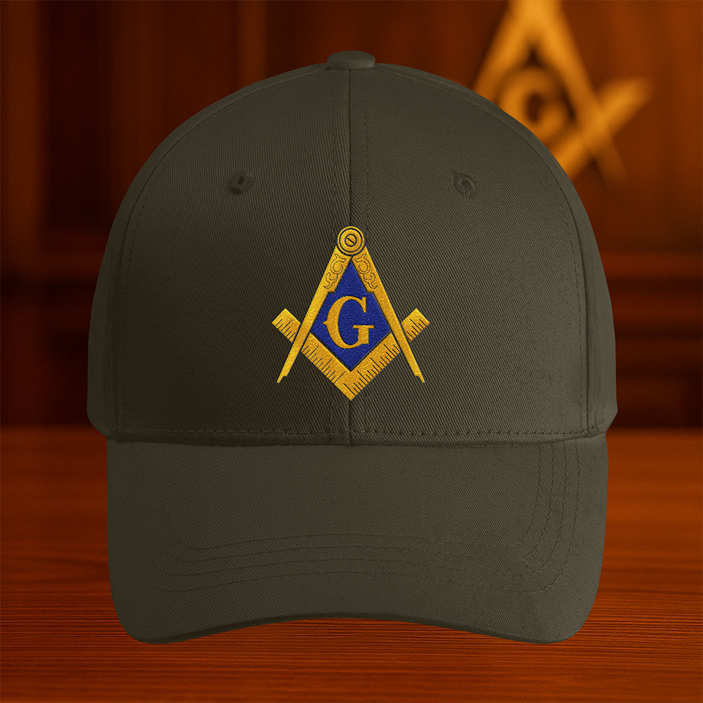 Square and Compass Hat - Embroidered