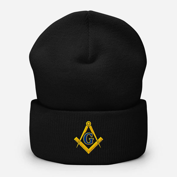 Square and Compass Beanie - Embroidered