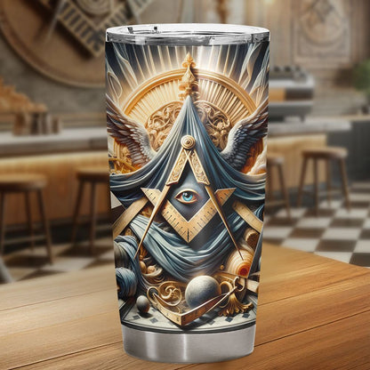 Square and Compass Masonic Tumbler