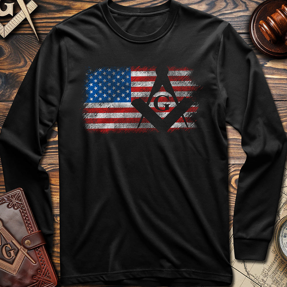 USA Freemason Flag Long Sleeve