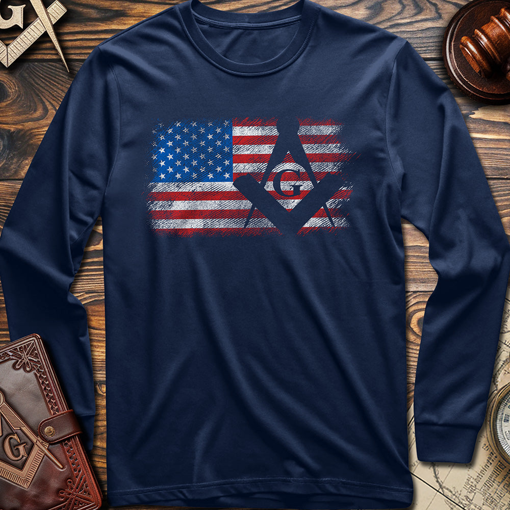 USA Freemason Flag Long Sleeve