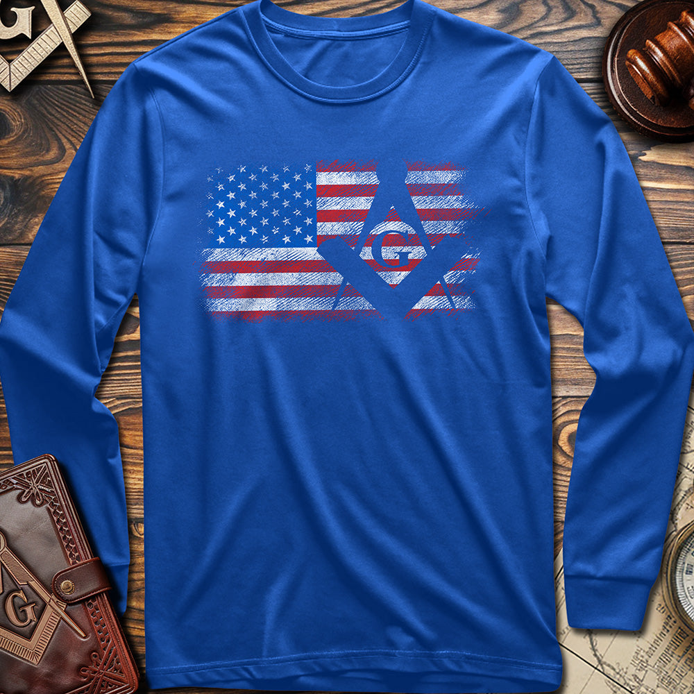 USA Freemason Flag Long Sleeve