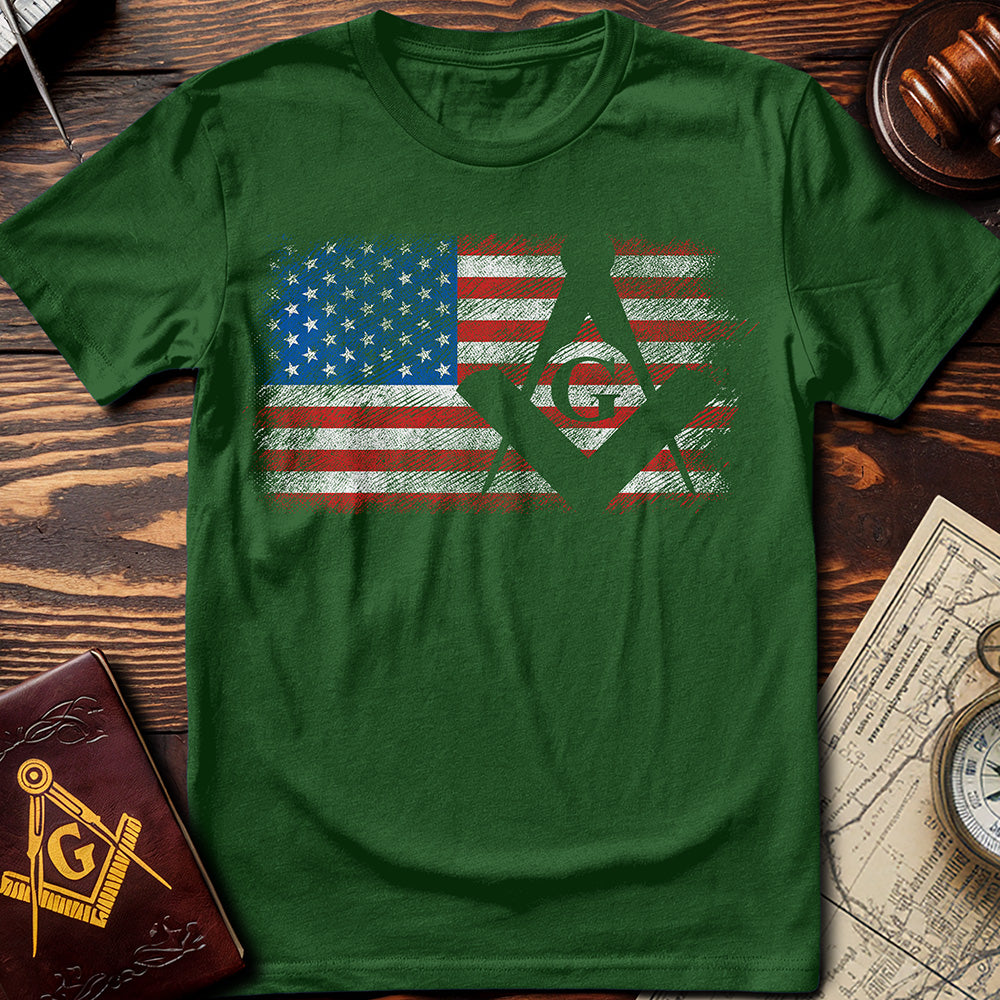 USA Freemason Flag T-Shirt