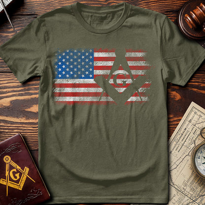 USA Freemason Flag T-Shirt