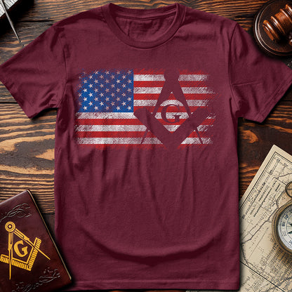 USA Freemason Flag T-Shirt