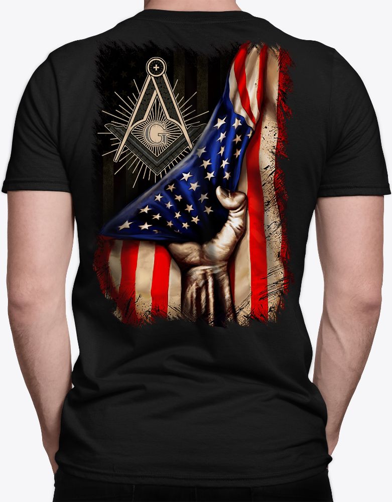 USA Masonic Flag T-shirt