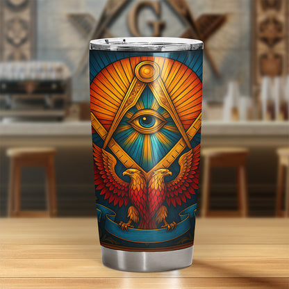 Wings of Light Masonic Tumbler