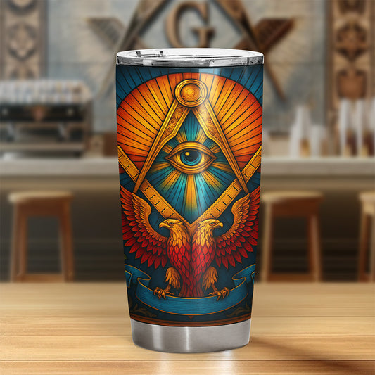 Wings of Light Masonic Tumbler