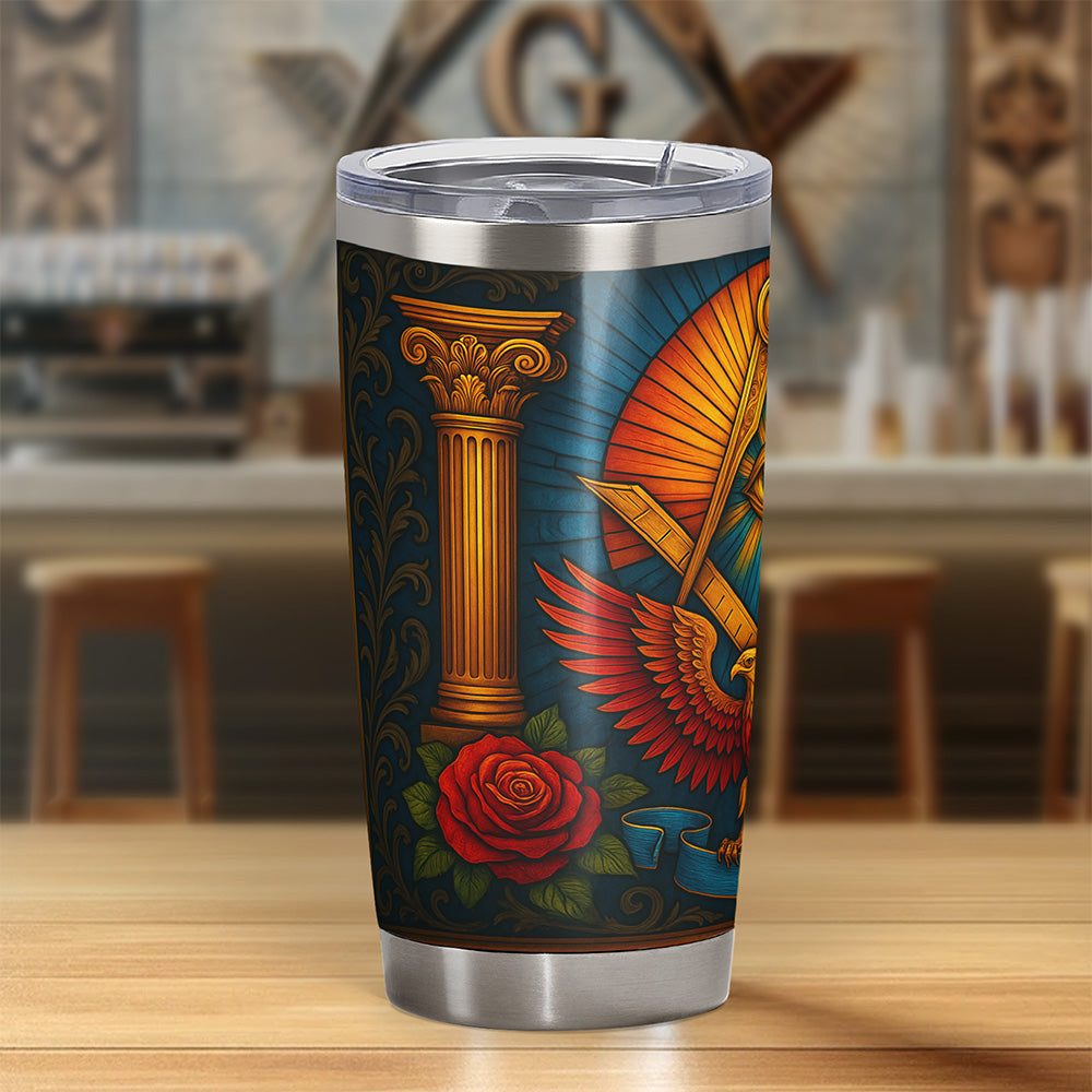 Wings of Light Masonic Tumbler