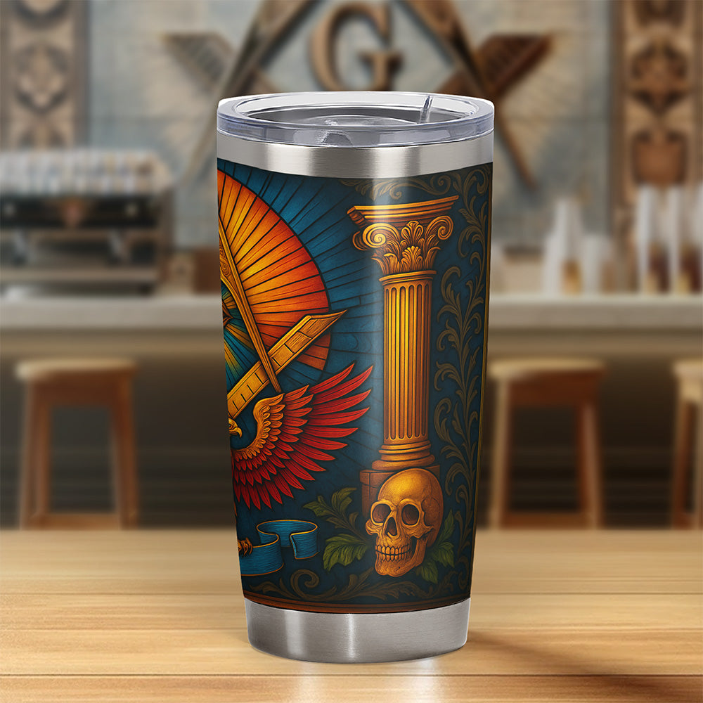 Wings of Light Masonic Tumbler