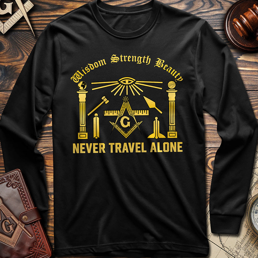 Wisdom Strength Beauty Never Travel Alone Long Sleeve