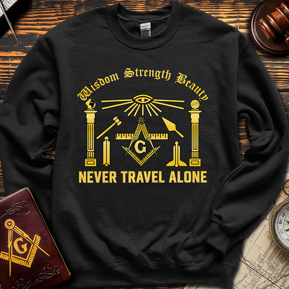 Wisdom Strength Beauty Never Travel Alone - Sweatshirt