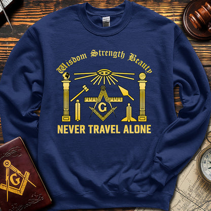 Wisdom Strength Beauty Never Travel Alone - Sweatshirt