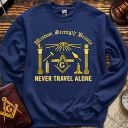 Wisdom Strength Beauty Never Travel Alone - Sweatshirt