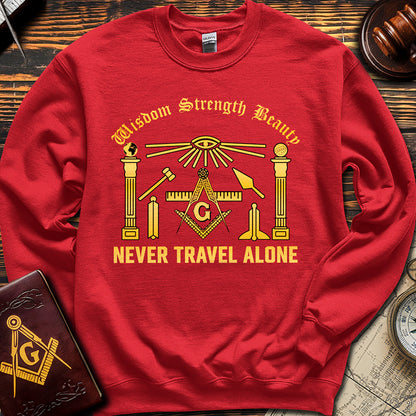 Wisdom Strength Beauty Never Travel Alone - Sweatshirt