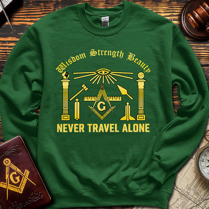 Wisdom Strength Beauty Never Travel Alone - Sweatshirt