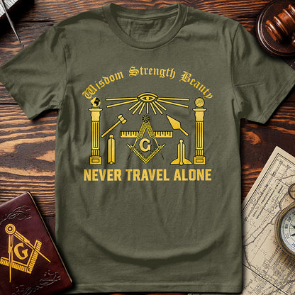 Wisdom Strength Beauty Never Travel Alone T-Shirt