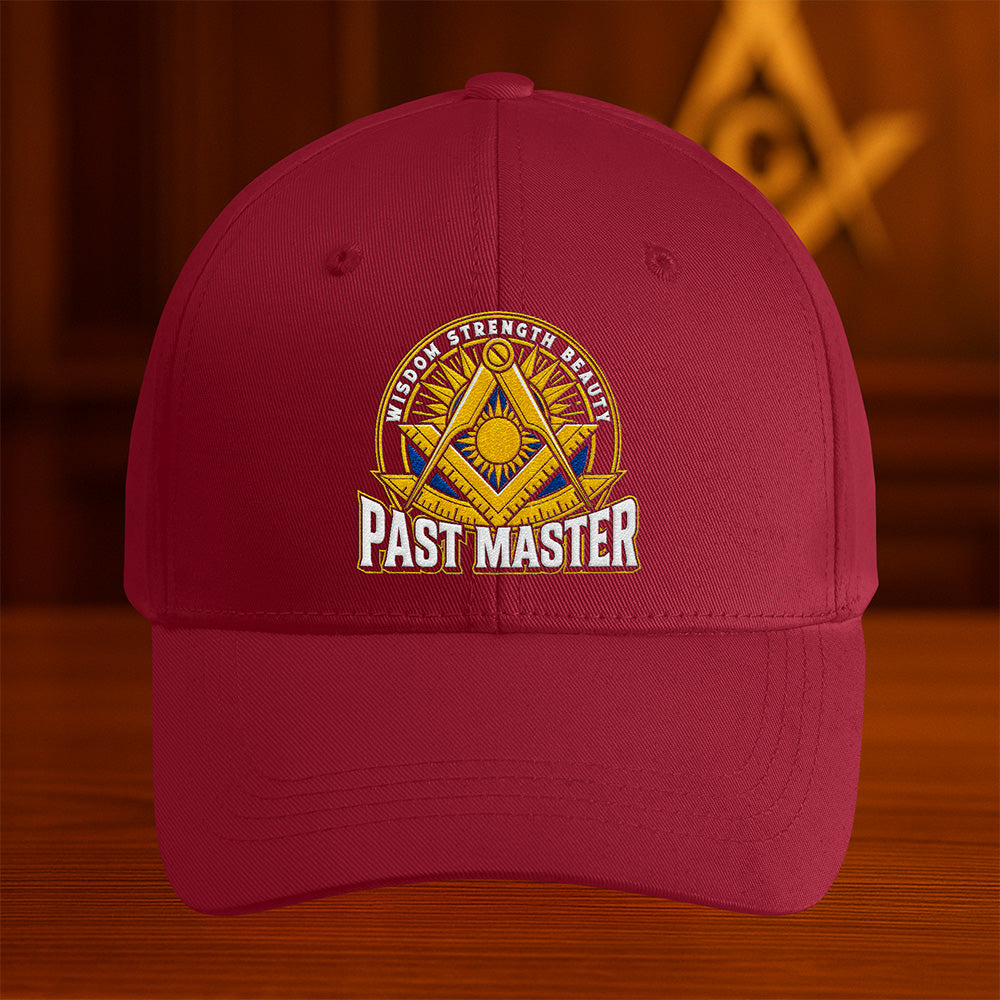 Wisdom Strength Beauty Past Master Hat - Embroidered
