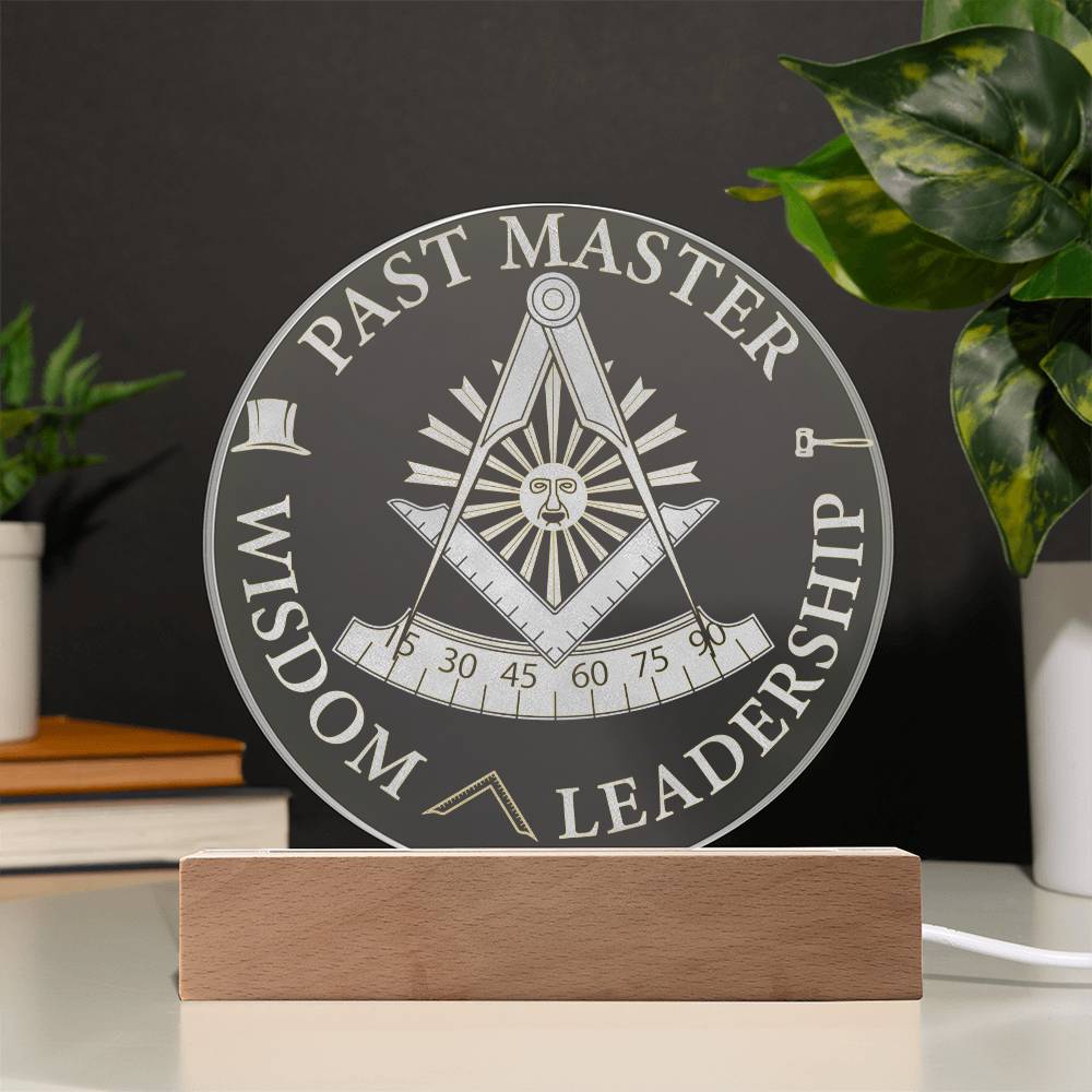 Past Master Acrylic Signs with LED Base
