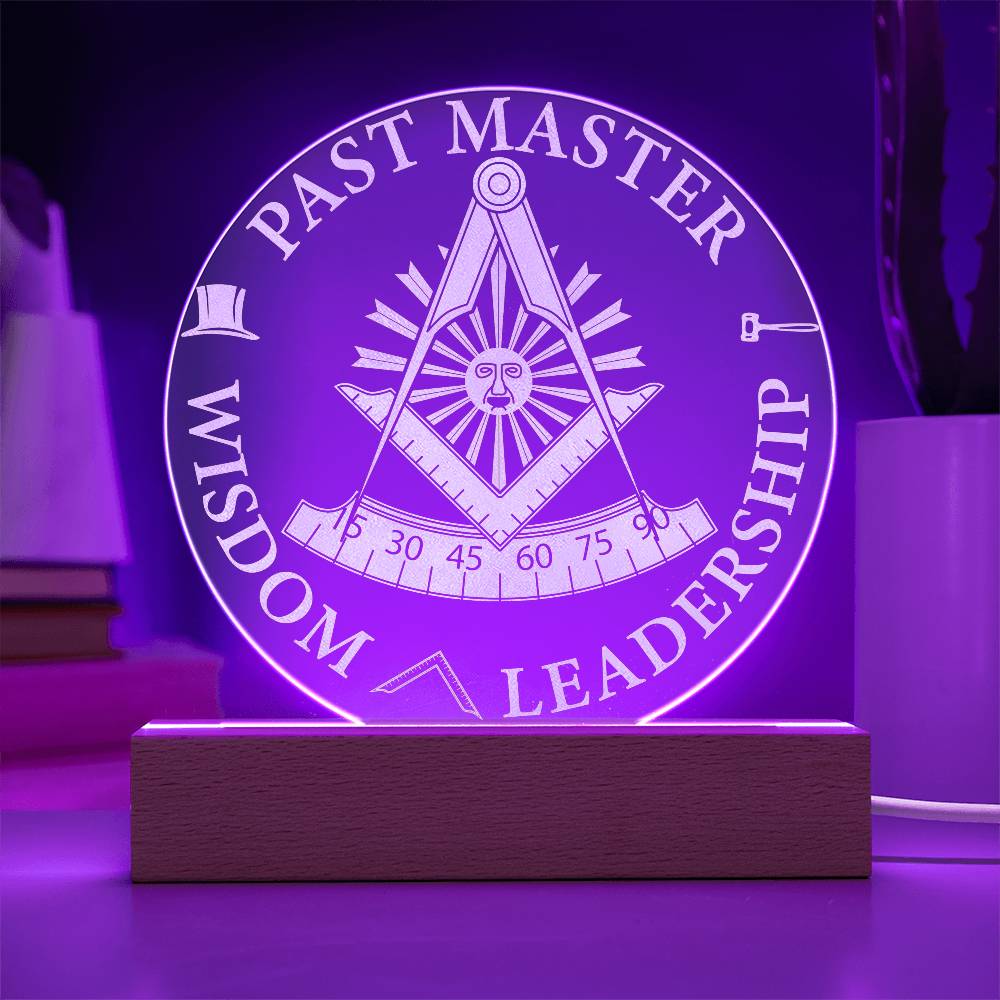Past Master Acrylic Signs with LED Base