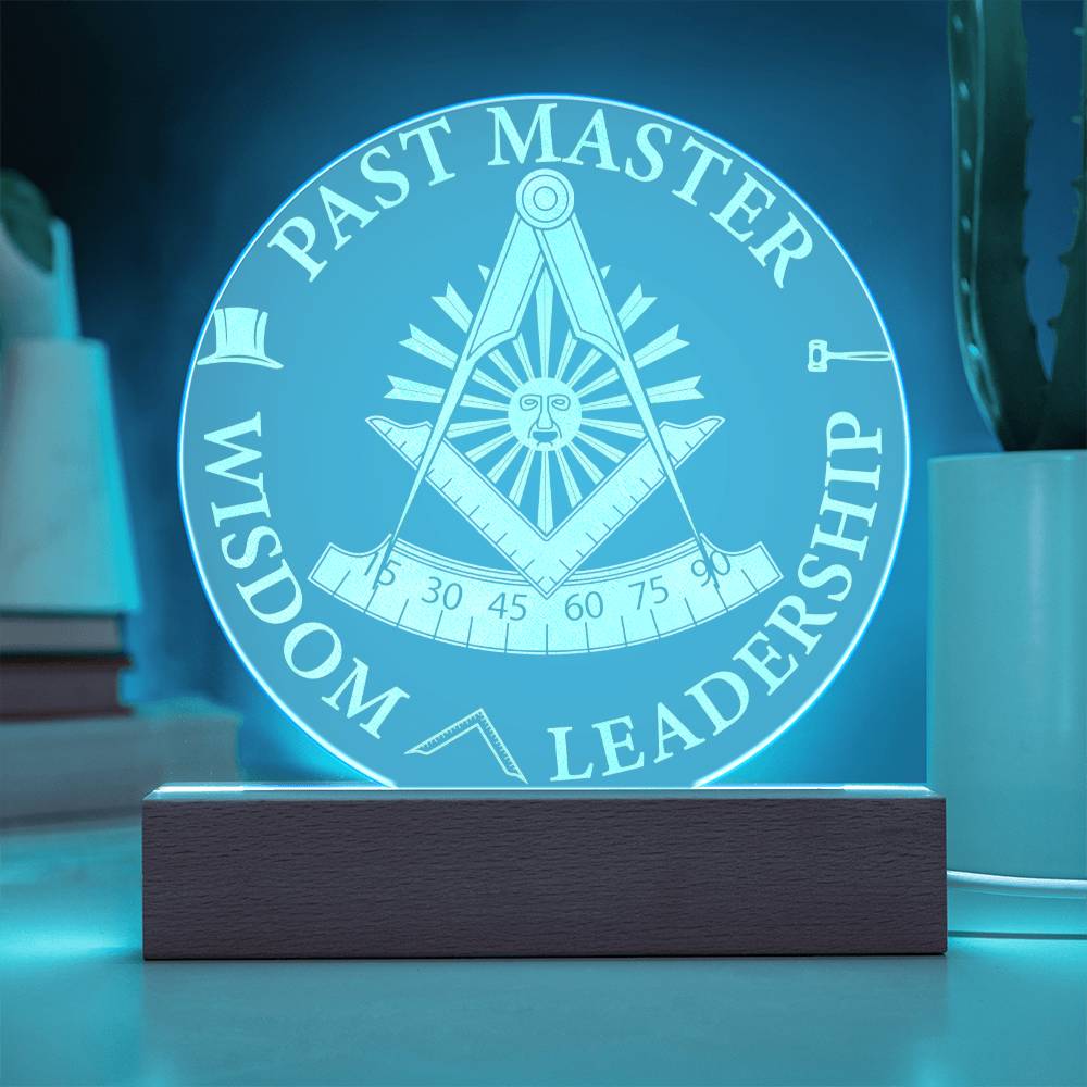 Past Master Acrylic Signs with LED Base