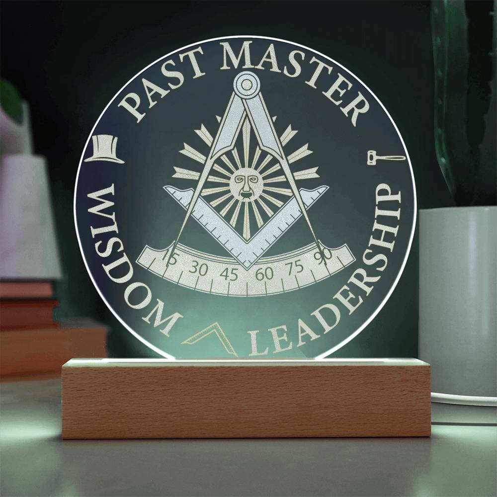 Past Master Acrylic Signs with LED Base