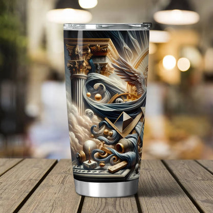 Square and Compass Masonic Tumbler