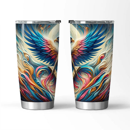 Double-Headed Eagle Square & Compass Masonic Tumbler